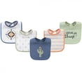 thumbnail image 1 of Hudson Baby Looking Sharp Machine Washable and Absorbent Cotton Baby Bib, Cactus, 1 of 3