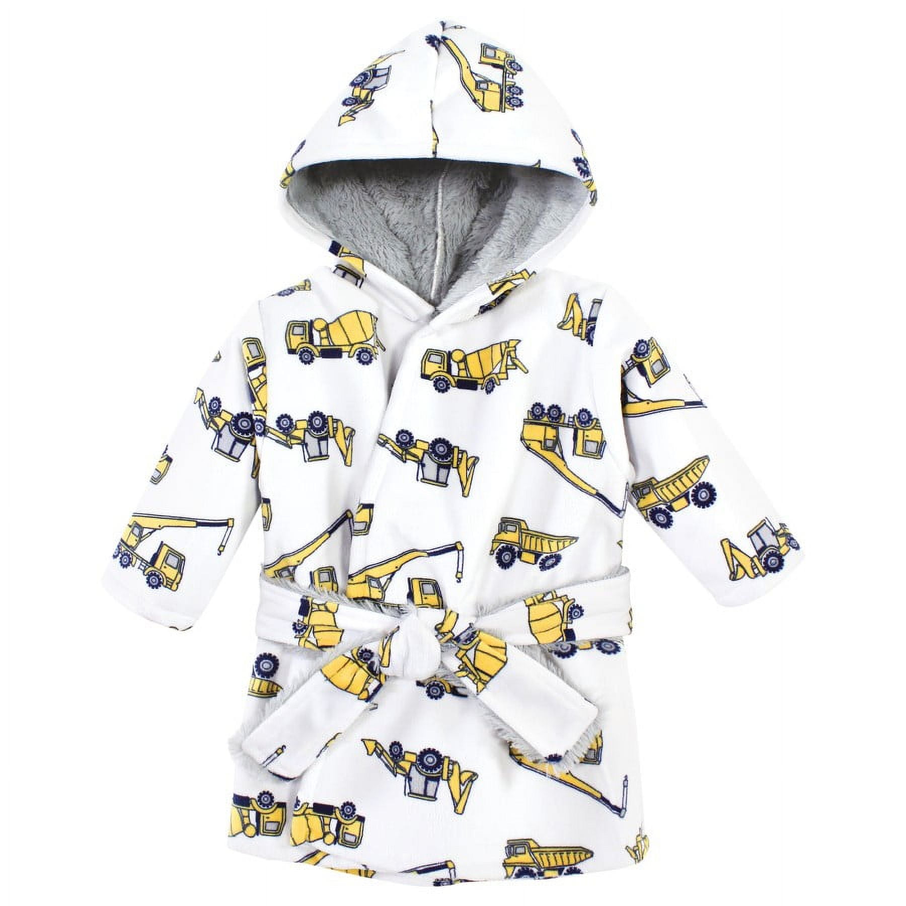 Hudson Baby Mink with Faux Fur Lining Pool and Beach Robe Cover-ups, Construction, 6-12 Months