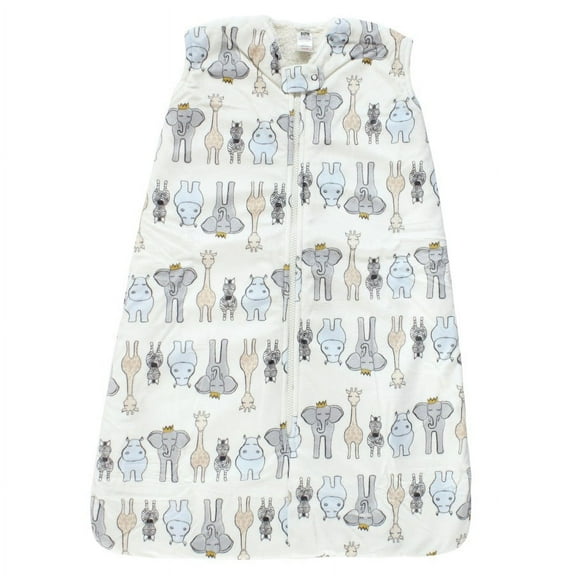 Hudson Baby Mink with Faux Shearling Inner Sleeping Bag, Sack, Blanket, Royal Safari, 0-6 Months