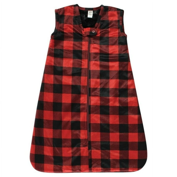 Hudson Baby Plush Faux Fur Sleeping Bag, Wearable Blanket, Buffalo Plaid, 0-6 Months