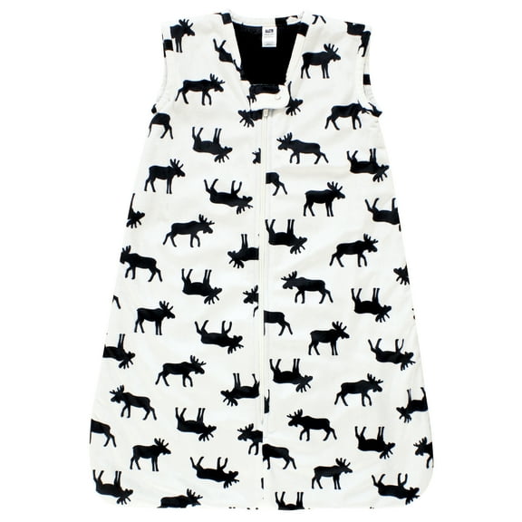 Hudson Baby Plush Faux Fur Sleeping Bag, Wearable Blanket, Moose, 0-6 Months