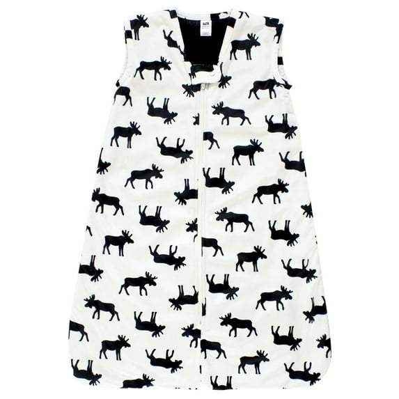 Hudson Baby Plush Faux Fur Sleeping Bag, Wearable Blanket, Moose, 6-12 Months