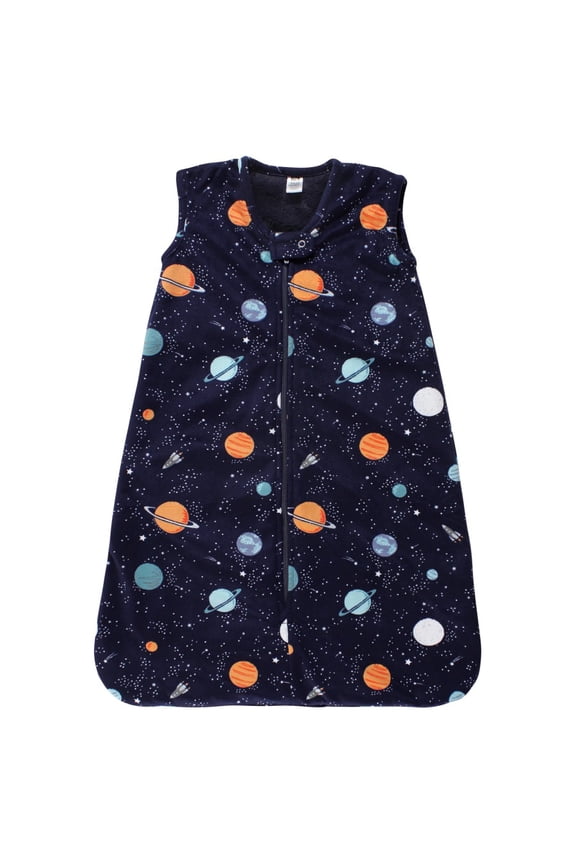 Plush Faux Fur Sleeping Bag, Wearable Blanket, Space, 12-18 Months