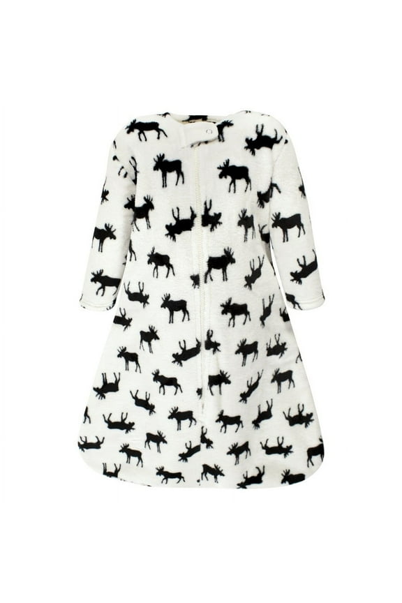 Plush Long-Sleeve Sleeping Bag, Sack, Blanket, Moose, 12-18 Months