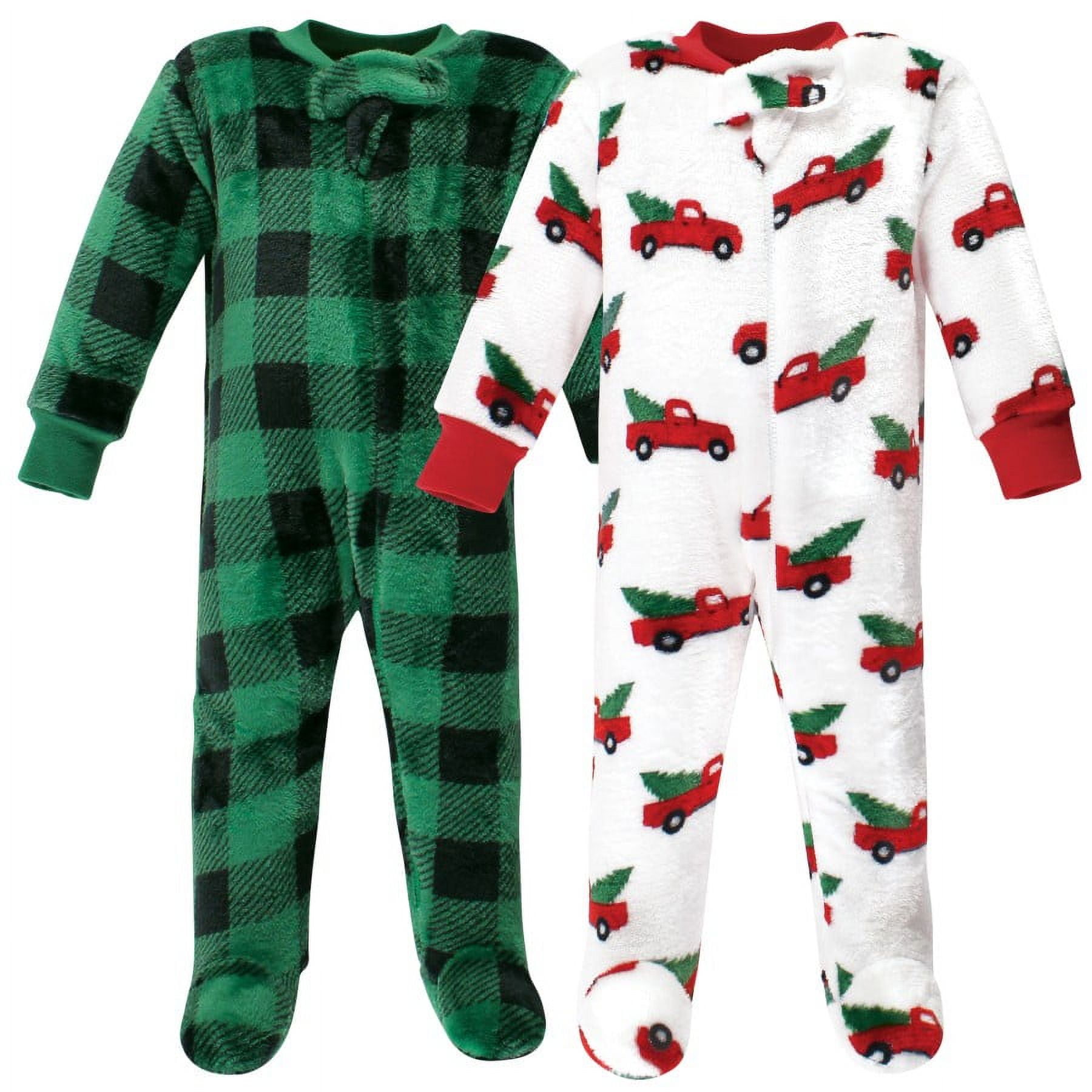 Hudson Baby Plush Sleep and Play, Christmas Tree Truck, 0-3 Months