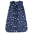 thumbnail image 1 of Hudson Baby Plush Sleeping Bag, Sack, Blanket, Navy Stars Sleeveless, 12-18 Months, 1 of 2