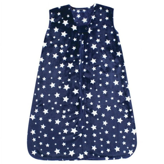 Hudson Baby Plush Sleeping Bag, Sack, Blanket, Navy Stars Sleeveless, 18-24 Months