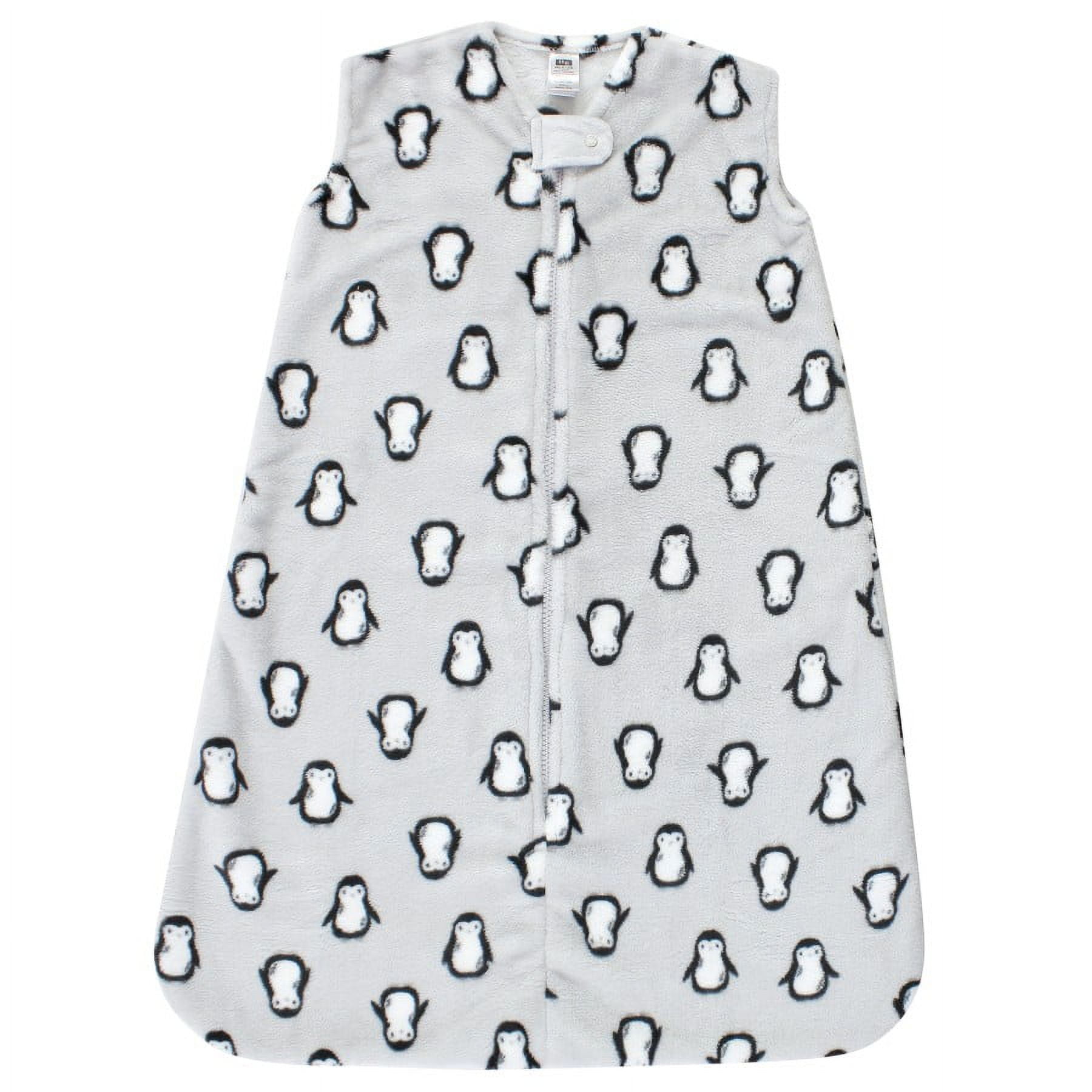 Hudson Baby Plush Sleeveless Sleeping Bag, Sack, Blanket, Gray Penguin, 18-24 Months