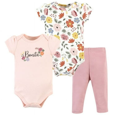 Hudson Baby Preemie Short Sleeve Cotton Bodysuit (Infant), 3-Piece Set