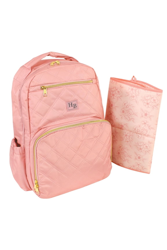 Premium Diaper Bag Backpack and Changing Pad, Blush, One Size