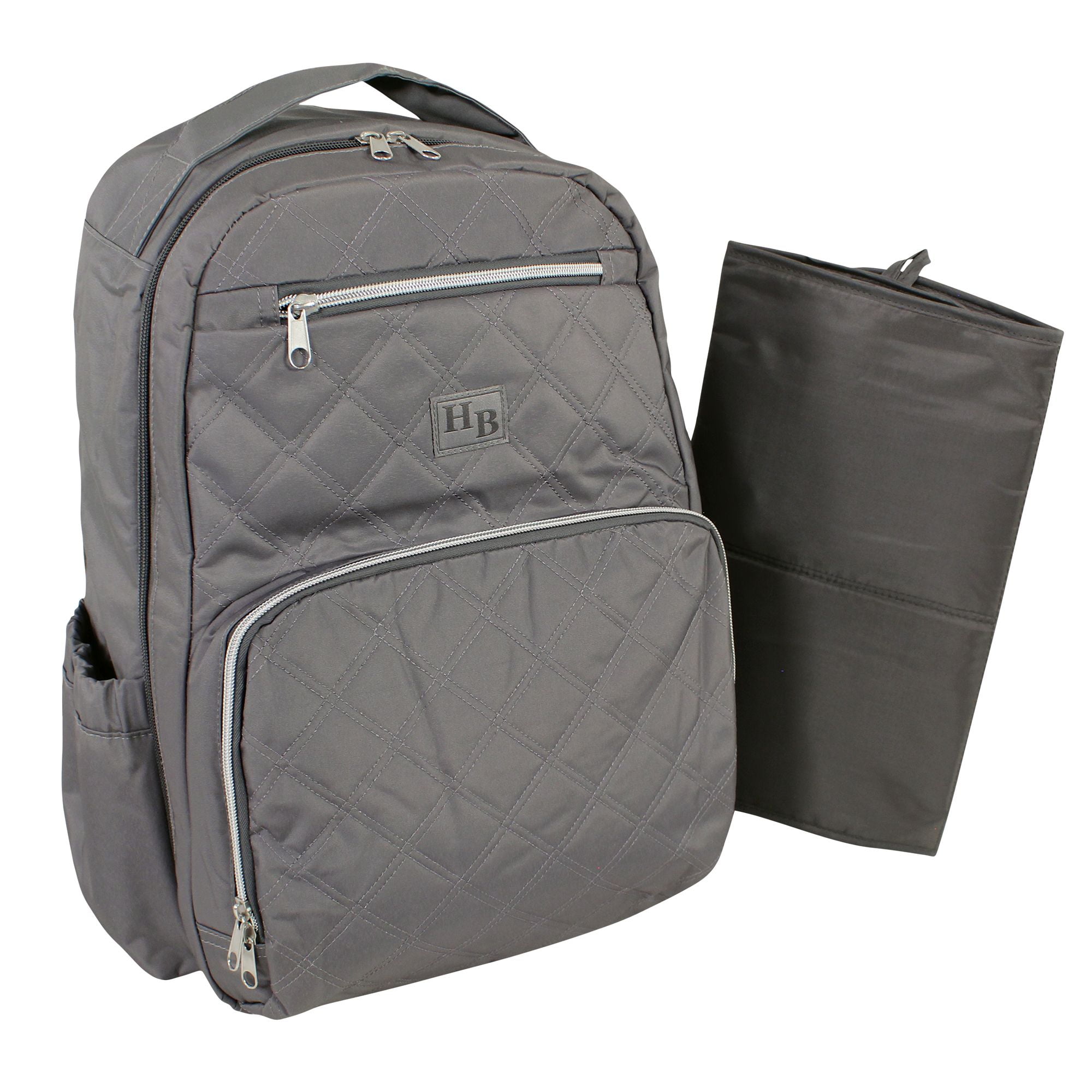 Hudson Baby Premium Diaper Bag Backpack and Changing Pad, Charcoal, One Size