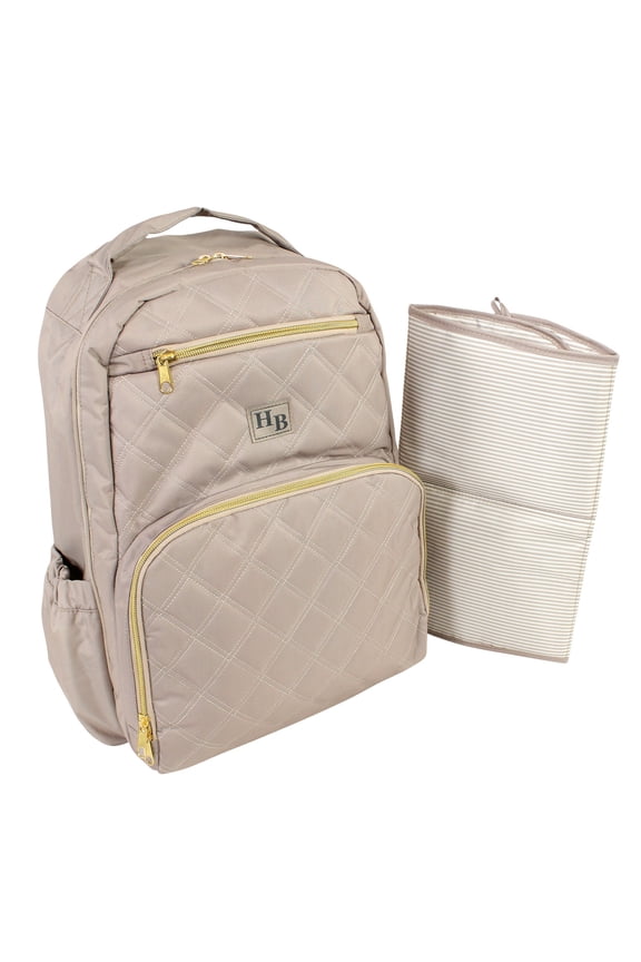 Premium Diaper Bag Backpack and Changing Pad, Taupe, One Size