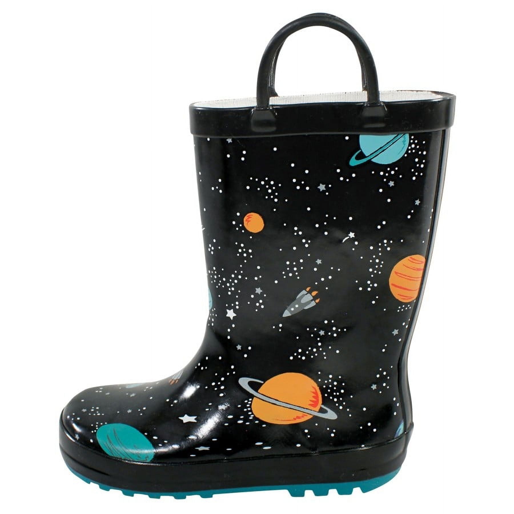 Hudson Baby Rain Boots, Space, 6 Toddler