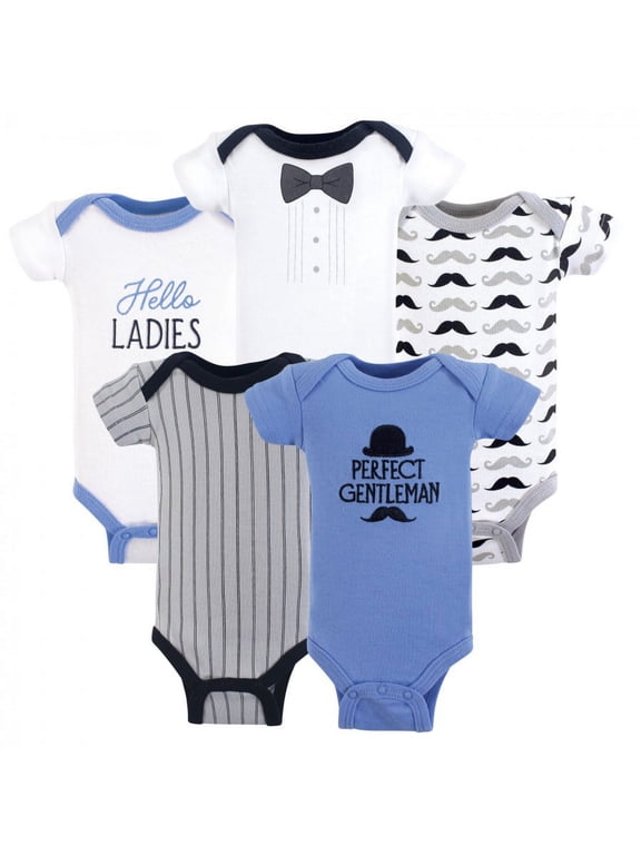 Unisex Short Sleeve Body Suits, 5-pack, Sizes Preemie-24 Months