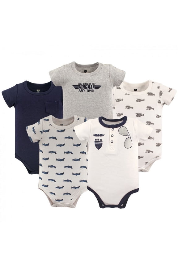 Short Sleeve Bodysuits, 5-Pack, Newborn- 24 Months