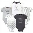 thumbnail image 1 of Hudson Baby Short Sleeve Bodysuits, 5-Pack, Newborn- 24 Months, 1 of 1