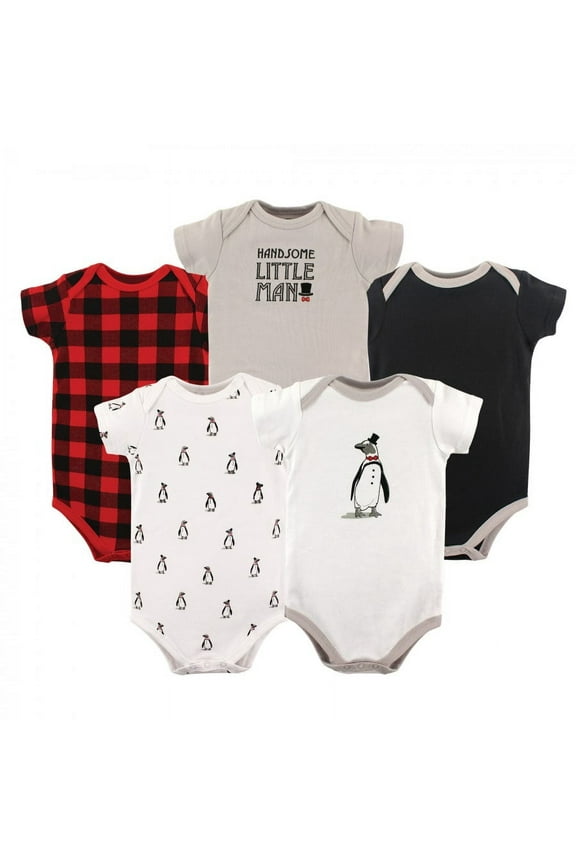 Short Sleeve Bodysuits, 5-Pack, Newborn- 24 Months