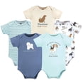 thumbnail image 1 of Hudson Baby Short Sleeve Bodysuits, 5-Pack, Newborn- 24 Months, 1 of 7