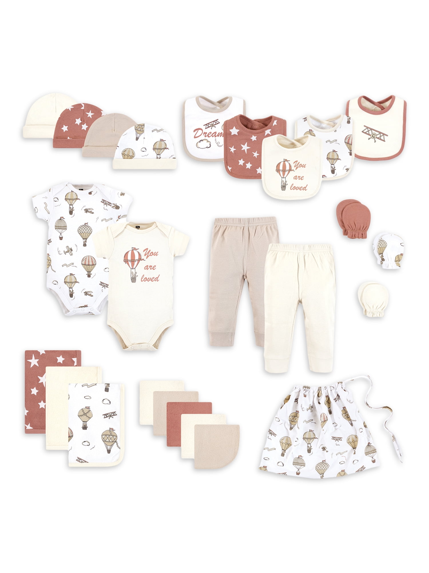 Hudson Baby Shower Gift Sets, 25-Piece, Sizes Newborn-6 Months