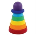 thumbnail image 1 of Hudson Baby Silicone Stacking Toy, Rainbow, One Size, 1 of 2