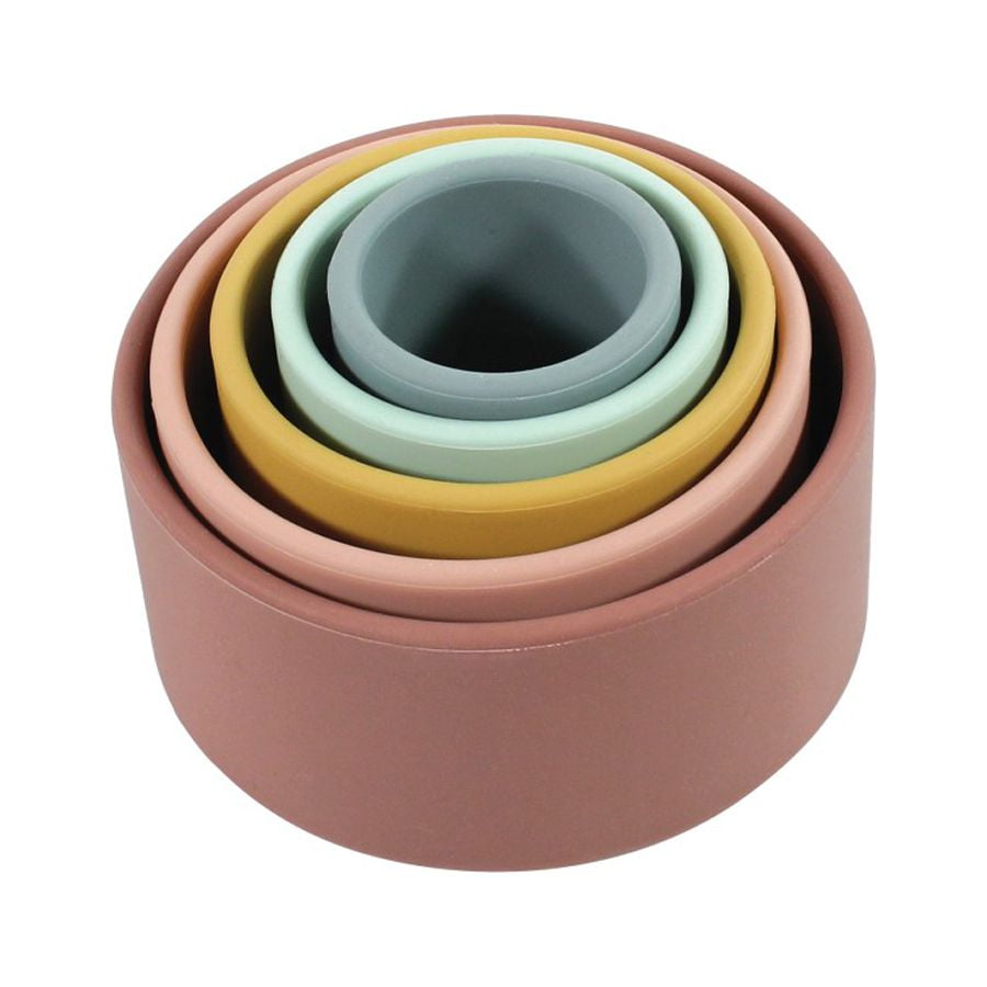 Hudson Baby Silicone Toy Stacking Cups, Multicolor, One Size