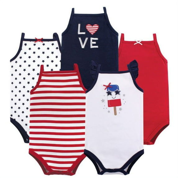 Hudson Baby Sleeveless Bodysuits, 5-Pack, Preemie-24 Months