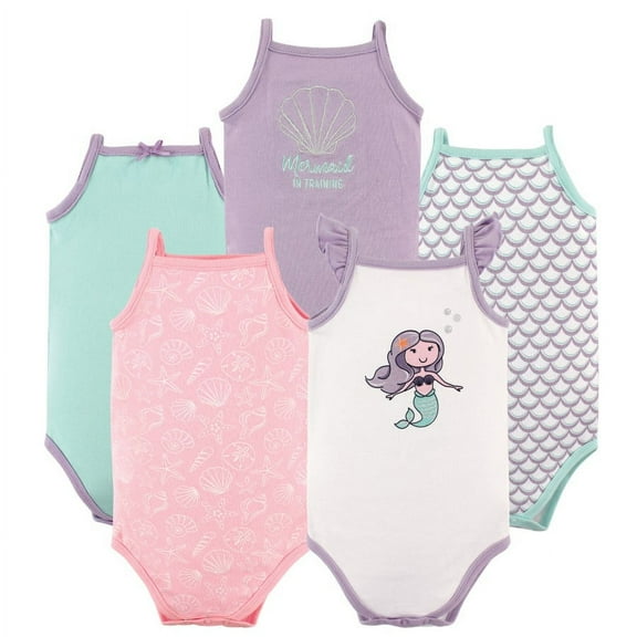 Hudson Baby Sleeveless Bodysuits, 5-Pack, Preemie-24 Months