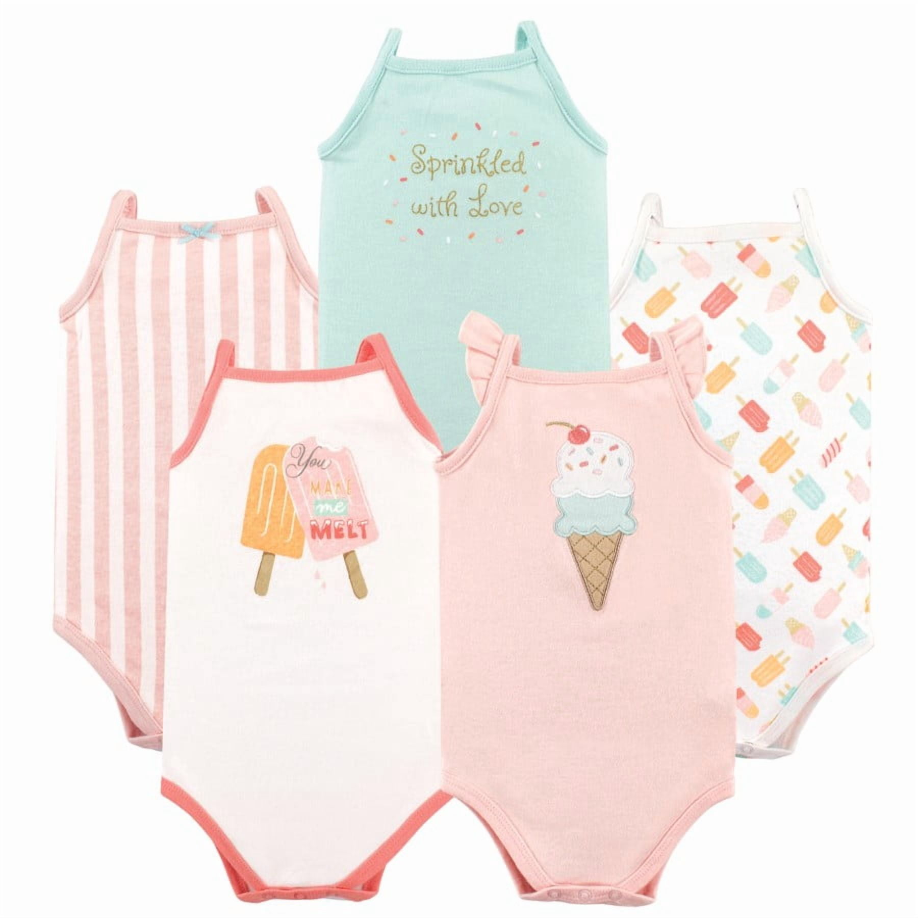 Hudson Baby Sleeveless Bodysuits, 5-Pack, Preemie-24 Months