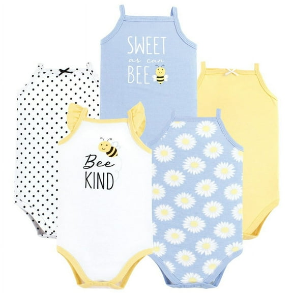 Hudson Baby Sleeveless Bodysuits, 5-Pack, Preemie-24 Months