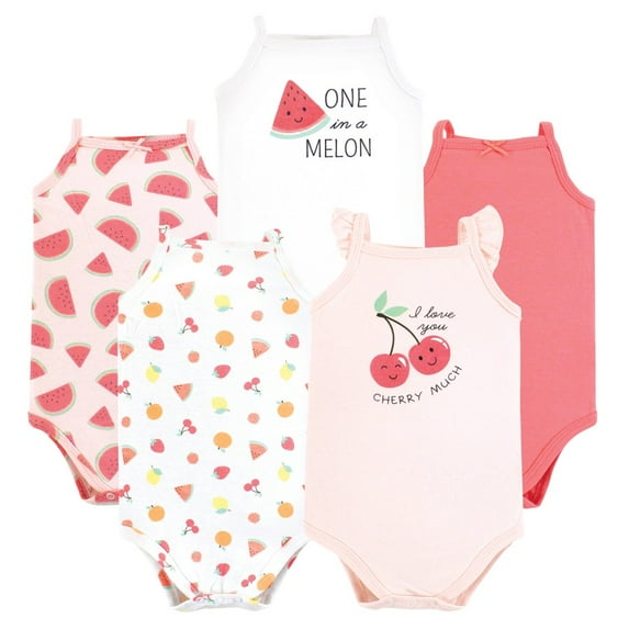 Hudson Baby Sleeveless Bodysuits, 5-Pack, Preemie-24 Months