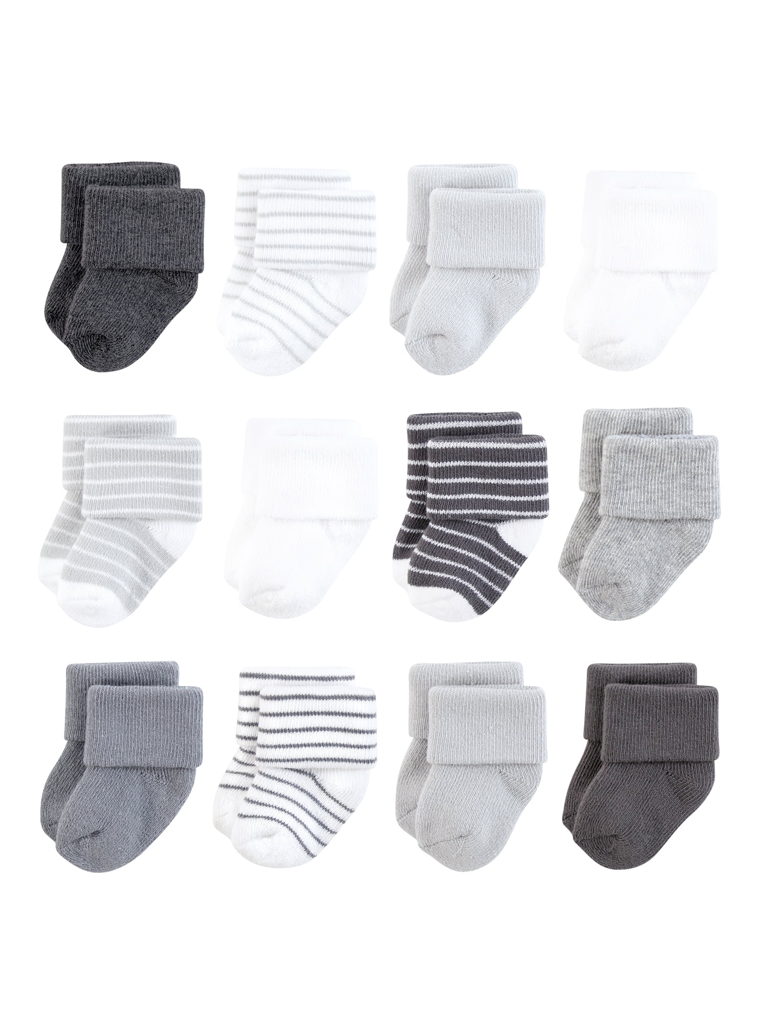 Hudson Baby Terry Socks, 12 Pack, 0-12 Months