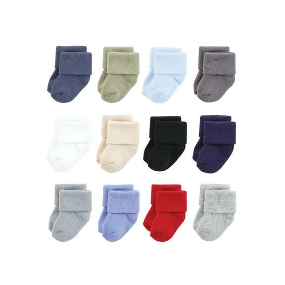 Hudson Baby Terry Socks, 12 Pack, 0-12 Months