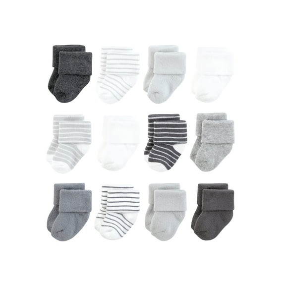 Hudson Baby Terry Socks, 12 Pack, 0-12 Months