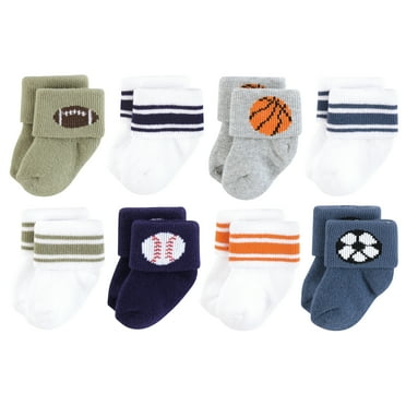 Hudson Baby Terry Socks, 8-Pack, Newborn-12 Months