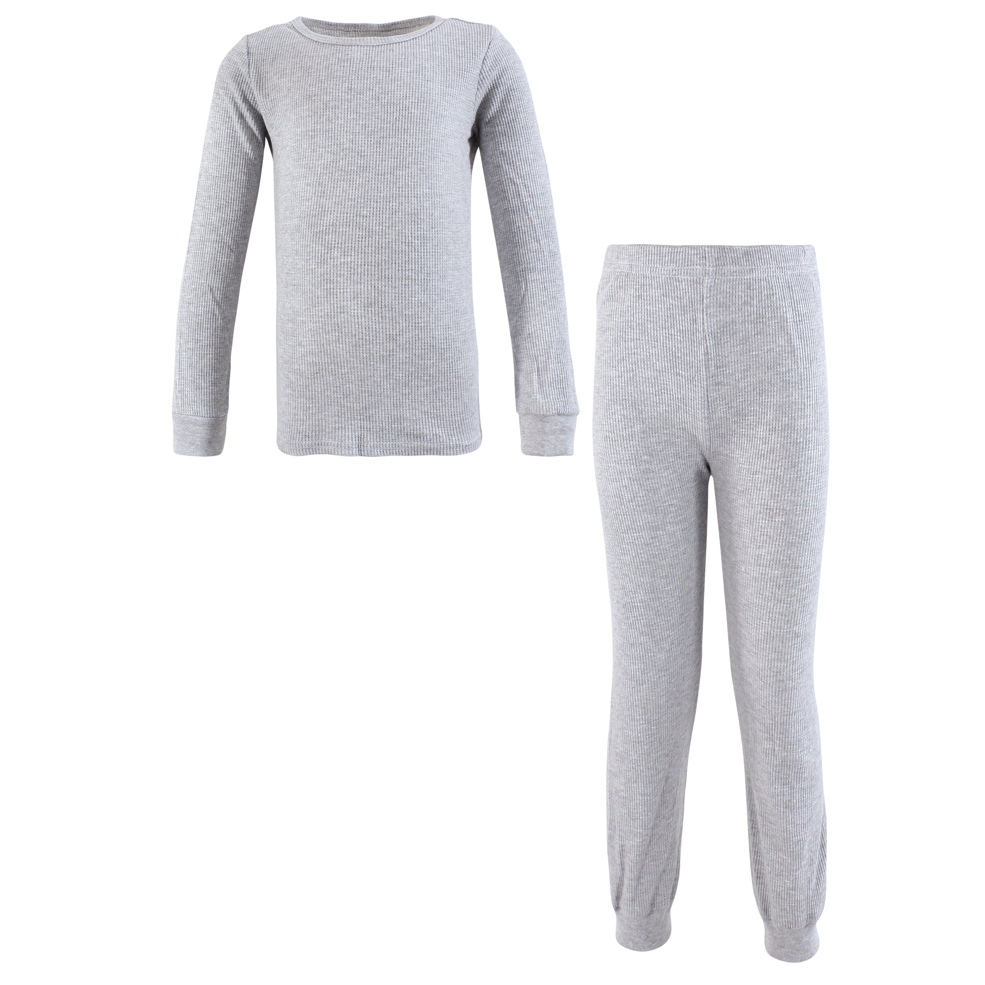 Hudson Baby Set 2 Pezzi Biancheria Termica Lunga Unisex Per Bambina - Grigio Melange - 100% Cotone (8 Anni)