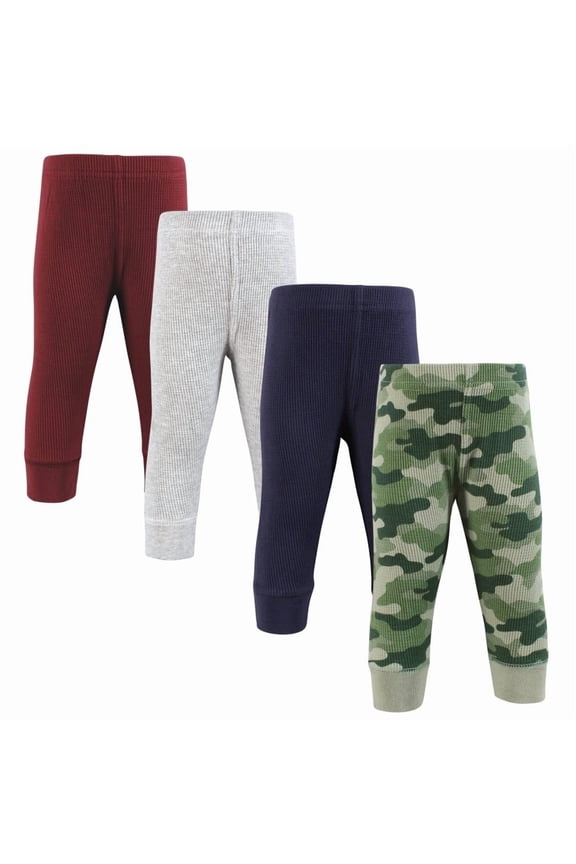 Thermal Tapered Ankle Pants 4pk, Basic Camo, Newborn