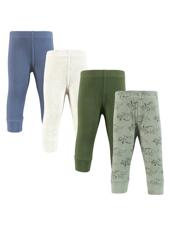 Thermal Tapered Ankle Pants 4pk, Sage Dinosaur, 12-18 Months