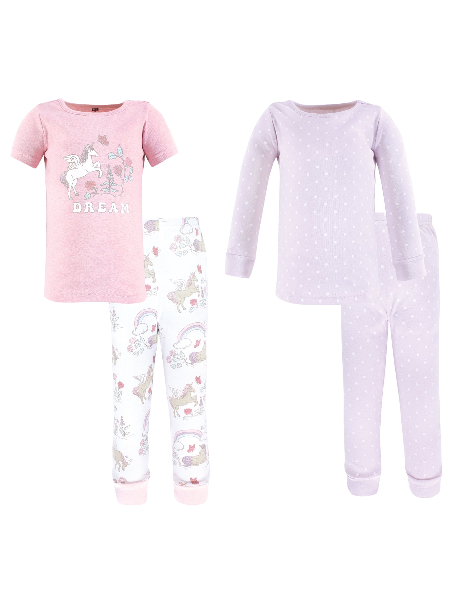 Hudson Baby Infant Girl Cotton Pajama Set, Red Truck Bows