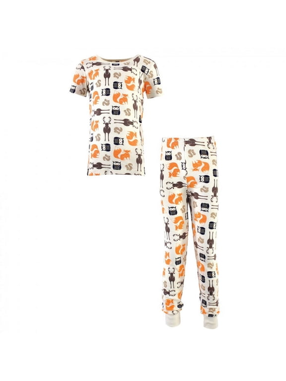 Toddler and Kids Boy Cotton Pajama Set, Forest, 3 Toddler