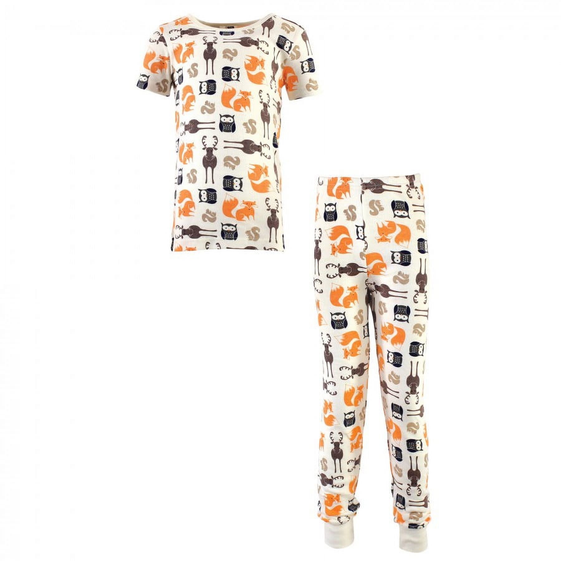 Hudson Baby Toddler and Kids Boy Cotton Pajama Set, Forest, 4 Toddler