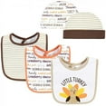 thumbnail image 1 of Hudson Baby Unisex Baby Cotton Bib and Headband or Caps Set, Little Turkey, One Size, 1 of 5