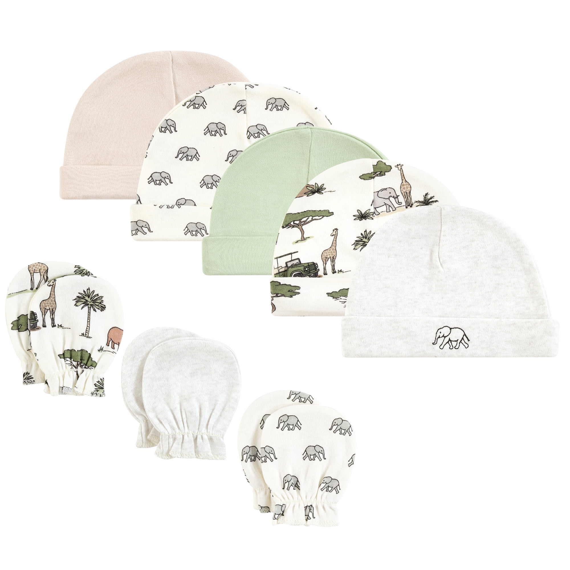 メーカー直売 - 人気ランキング Cap Cotton Baby Unisex Baby Hudson and Set Mitten Scratch ベビー