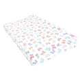 thumbnail image 1 of Hudson Baby Unisex Baby Cotton Changing Pad Cover, Pastel Butterfly, One Size, 1 of 2