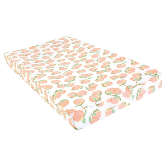 Hudson Baby Unisex Baby Cotton Changing Pad Cover, Peach, One Size