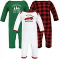 thumbnail image 1 of Hudson Baby Unisex Baby Cotton Coveralls, Christmas Tree, 18-24 Months, 1 of 5