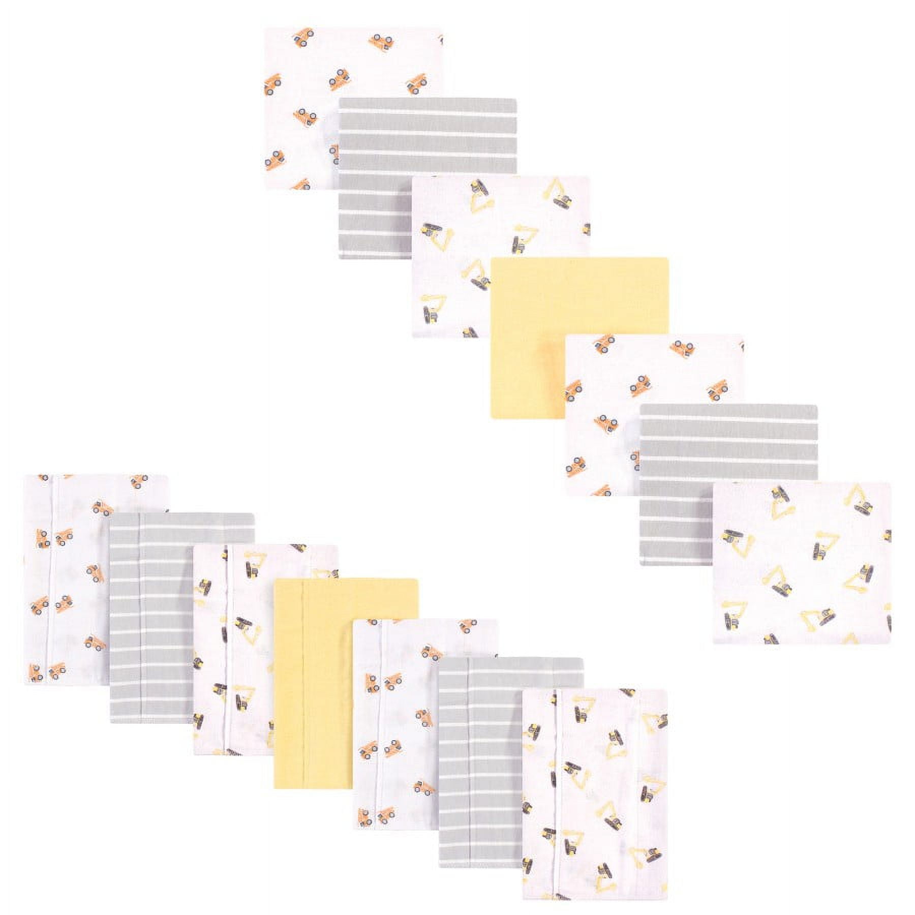 Hudson Baby Unisex Baby Cotton Flannel Burp Cloths and Receiving Blankets, 14-Piece, Ya Dig?, One Size