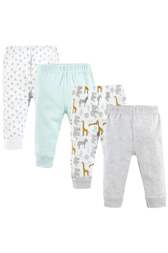 Unisex Baby Cotton Pants and Leggings, Yellow Safari, 9-12 Months