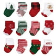 thumbnail image 1 of Hudson Baby Unisex Baby Cotton Rich Newborn and Terry Socks, 12 Days Of Christmas, 12-24 Months, 1 of 8