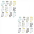 thumbnail image 1 of Hudson Baby Unisex Baby Cotton Rich Newborn and Terry Socks, Neutral Stripe 24-Piece, 12-24 Months, 1 of 1