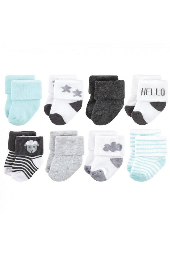 Unisex Baby Cotton Rich Newborn and Terry Socks, Sheep, 0-6 Months